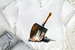 Watercolor Miner Pick Shovel PNG Clipart Product Image 2