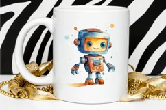 Robot Boy Watercolor Sublimation PNG Clipart Product Image 2