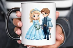 Cute Snow Princess and Prince PNG Clipart Product Image 2