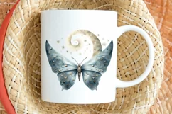 Fairy Night Moth and Moon PNG Clipart Product Image 2