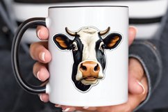 Funny Cow Face Sticker PNG Clipart Product Image 2