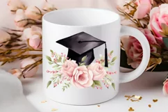 Floral Graduation Caps Sublimation PNG Clipart Product Image 2