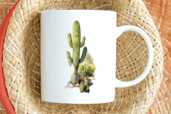 Cactus House Watercolor Sublimation PNG Clipart Product Image 2