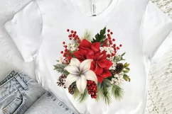 Christmas Flower Bouquet PNG Clipart Product Image 2