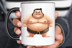 Funny Japanese Sumo Wrestler PNG Clipart Product Image 2