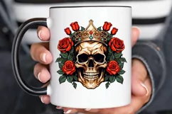 King Skull With Roses PNG Clipart Product Image 2