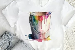 Watercolor Paint Bucket PNG Clipart Product Image 2