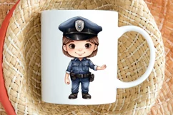 Cute Police Officer Boy PNG Clipart Product Image 2