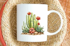 Cactus House Watercolor Sublimation PNG Clipart Product Image 2