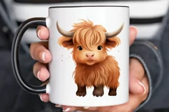 Baby Highland Cow Illustrations PNG Clipart Product Image 2
