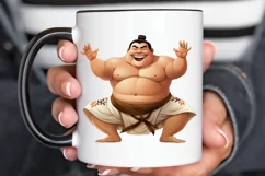 Funny Japanese Sumo Wrestler PNG Clipart Product Image 2