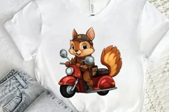 Squirrel Riding A Motorbike PNG Clipart Product Image 2