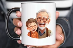 Happy Grandpa and Grandson PNG Clipart Product Image 2