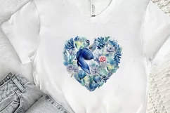 Ocean Heart Watercolor Sublimation PNG Clipart Product Image 2
