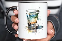 Watercolor Shot Glass PNG Clipart Product Image 3