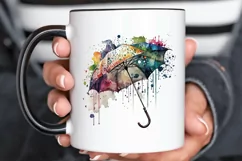 Watercolor Umbrella PNG Clipart Product Image 3