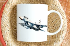 Fighter Aircraft Watercolor PNG Clipart Product Image 2