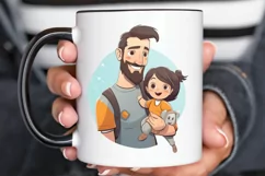 Dad and Daughter Father's Day PNG Clipart Product Image 2