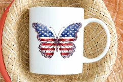 Patriotic American Flag Butterfly PNG Clipart Product Image 2