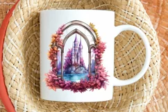 Fairy Castle Window Sublimation PNG Clipart Product Image 2