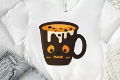 Cute And Creepy Mug Halloween Sticker PNG Clipart Product Image 2
