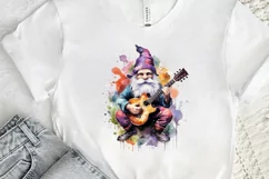 Watercolor Rockstar Gnome PNG Clipart Product Image 2