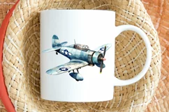 Fighter Aircraft Watercolor PNG Clipart Product Image 2
