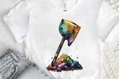 Watercolor Miner Pick Shovel PNG Clipart Product Image 2