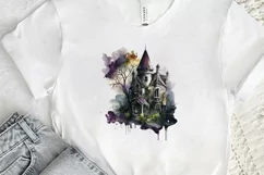 Watercolor Gothic House Clipart PNG Clipart Product Image 2