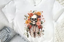 Floral Skeletons Sublimation PNG Clipart Product Image 2