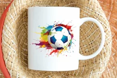 Watercolor Football PNG Clipart Product Image 2