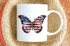 Patriotic American Flag Butterfly PNG Clipart Product Image 2