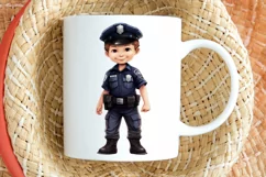 Cute Police Officer Boy PNG Clipart Product Image 2