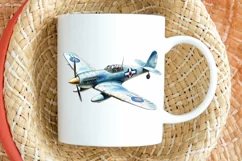 Fighter Aircraft Watercolor PNG Clipart Product Image 2