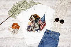 Watercolor Patriotic Dog PNG Clipart Product Image 2