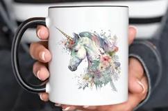 Watercolor Cute Unicorn PNG Clipart Product Image 3