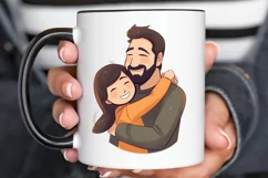 Dad and Daughter Father's Day PNG Clipart Product Image 2
