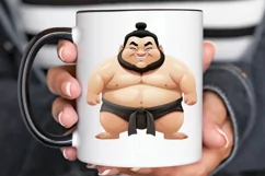 Funny Japanese Sumo Wrestler PNG Clipart Product Image 2