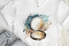 Watercolor Face Powder Mirror PNG Clipart Product Image 2