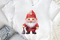 Funny Fireman Gnome Sublimation PNG Clipart Product Image 2