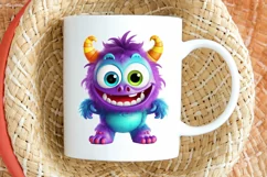 Cute Monster Watercolor Sublimation PNG Clipart Product Image 2