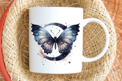 Fairy Night Moth and Moon PNG Clipart Product Image 2