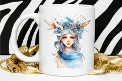 Winter Fairy Watercolor PNG Clipart Product Image 2