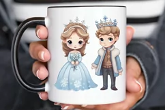 Cute Snow Princess and Prince PNG Clipart Product Image 2