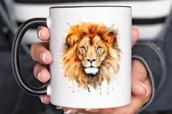 Watercolor Lion Wall Art PNG Clipart Product Image 2