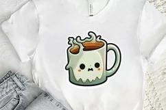 Cute And Creepy Mug Halloween Sticker PNG Clipart Product Image 2