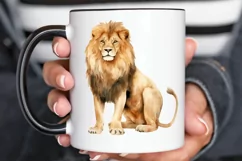 Watercolor Lion Wall Art PNG Clipart Product Image 2