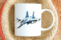 Fighter Aircraft Watercolor PNG Clipart Product Image 2