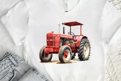 Farm Tractor Watercolor Sublimation PNG Clipart Product Image 2