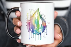 Watercolor Holographic Drip png clipart Product Image 3